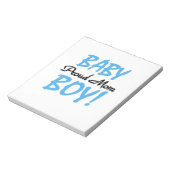 母誇りを持った男の赤ちゃん ノートパッド (回転)