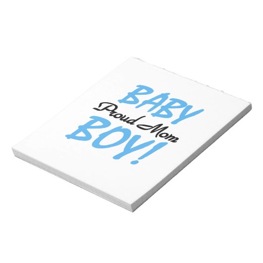 母誇りを持った男の赤ちゃん ノートパッド (回転)
