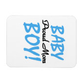 母誇りを持った男の赤ちゃん マグネット (横)