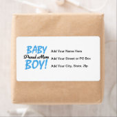 母誇りを持った男の赤ちゃん ラベル (インサイチュ)