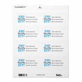 母誇りを持った男の赤ちゃん ラベル (フルシート)