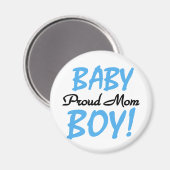 母誇りを持った男の赤ちゃんTシャツとギフト マグネット (正面/裏面)