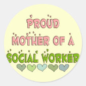 母誇りを持った社社員 ラウンドシール (正面)