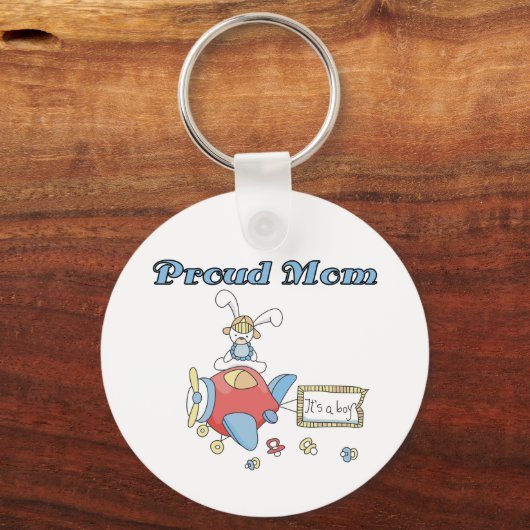 母誇りを持った飛行機Tシャツとギフト キーホルダー (正面)