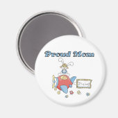 母誇りを持った飛行機Tシャツとギフト マグネット (正面/裏面)