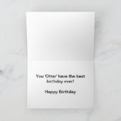 母誕生日とカワウソ カード (内部)