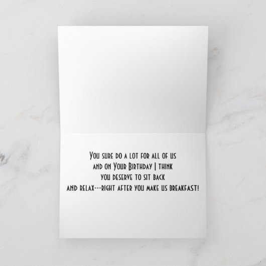 母誕生日カード用誕生日アドバイス カード (内部)