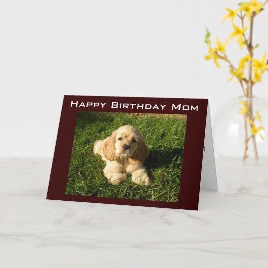 母誕生日カード用誕生日アドバイス カード (黄色い花)