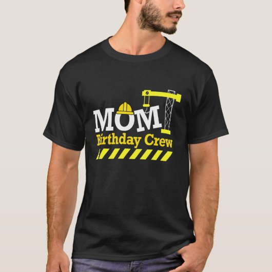 母誕生日クルー建築誕生日母コンスター Tシャツ (正面)