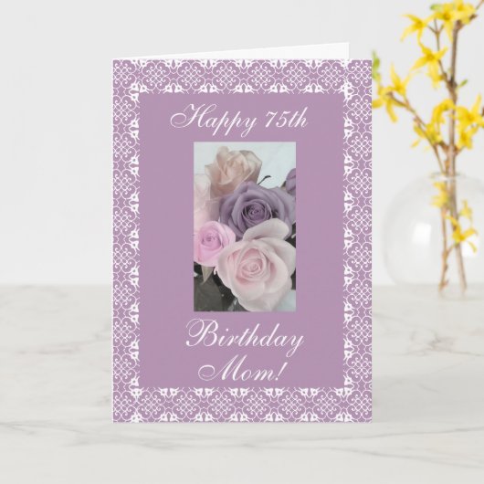 母誕生日バラ カード (黄色い花)