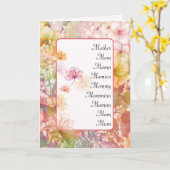 母誕生日フローラ園 カード (黄色い花)