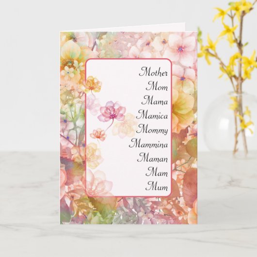 母誕生日フローラ園 カード (黄色い花)