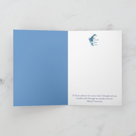 母誕生日忘れ詩と私ではない花 カード (内部)