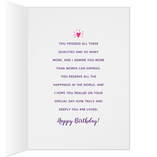 母誕生日私の信じられないほど素晴らしい母 (内側 (右))