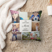 母誕生日5子ファミリーフォトコラージュ クッション (ブランケット)