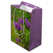 母誕生日，美しいライラック，フローラ ミディアムペーパーバッグ (裏面アングル)