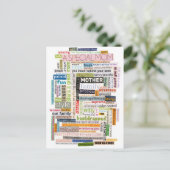 母語コラージュ ポストカード (スタンド正面)