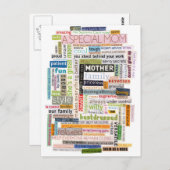 母語コラージュ ポストカード (正面/裏面)