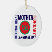 母語国際的の日 セラミックオーナメント (右)