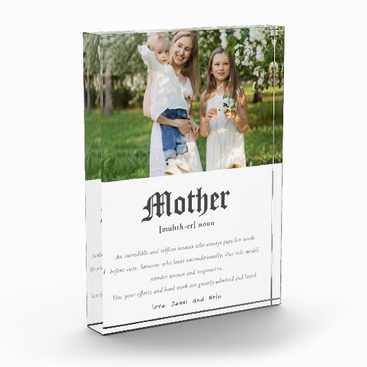 母語辞書の定義カスタム写真ギフト フォトブロック (左)