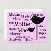 母語違う語 ポストカード (正面/裏面)