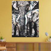 母象とその娘 キャンバスプリント (インサイチュ (リビング))