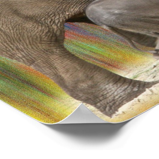 母象とベビー象のポスター ポスター (角)