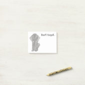 母象とベビー象忘れの後ろの ポストイット (デスク上)