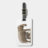 母象とベビー象 ラゲッジタグ (正面縦)