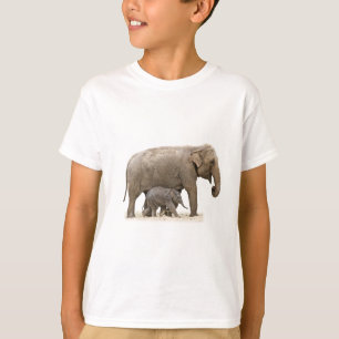 母象とベビー象 Tシャツ