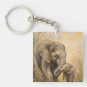 母象と子象のアクリルキーホルダー |  キーホルダー (正面)