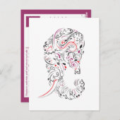 母象の悔やみや弔慰カード華美の紛失 ポストカード (正面/裏面)