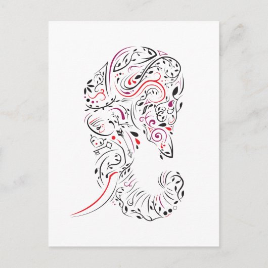 母象の悔やみや弔慰カード華美の紛失 ポストカード (正面)