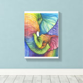 母象・子 キャンバスプリント (インサイチュ (ウッドフロア))