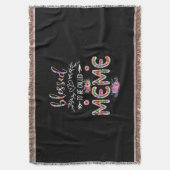 母賛美と呼ばれるミームの花 スローブランケット (正面縦)