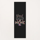 母賛美と呼ばれるミームの花 ヨガマット (正面)