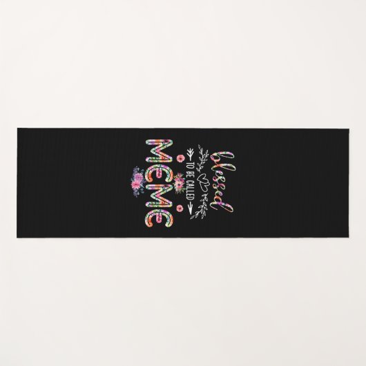 母賛美と呼ばれるミームの花 ヨガマット (正面(横))
