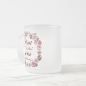 母賛美フローラすりマグカップ フロストグラスマグカップ (正面左)