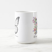 母賛美フローラ蝶 コーヒーマグカップ (中央)