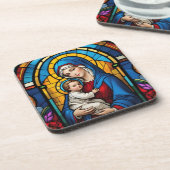 母賛美マリアとベビーイエス – ヴァージンマリア コースター (左側)