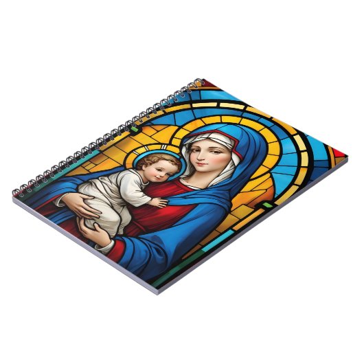 母賛美マリアとベビーイエス – ヴァージンマリア ノートブック (左側)