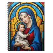 母賛美マリアとベビーイエス – ヴァージンマリア ノートブック (正面)