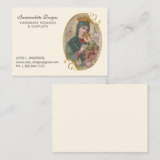 母賛美母マリア・イエス 名刺 (正面/裏面)