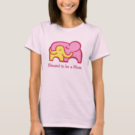 母賛美象と子牛の抱擁tシャツ tシャツ