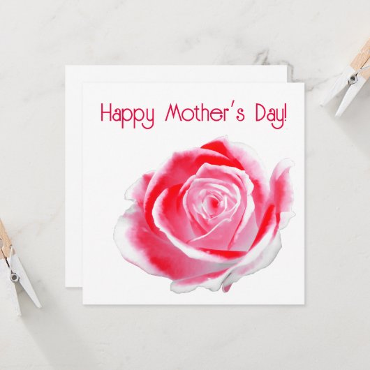 母赤と白日バラ カード (正面/裏面インサイチュ)