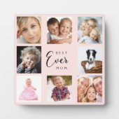 母赤面バラ最高の金ゴールド母の写真コラージュ フォトプラーク (正面)