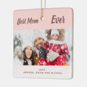 母赤面バラ金ゴールド最高の写真 セラミックオーナメント (左)