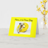 母遊の日に母さん カード (黄色い花)