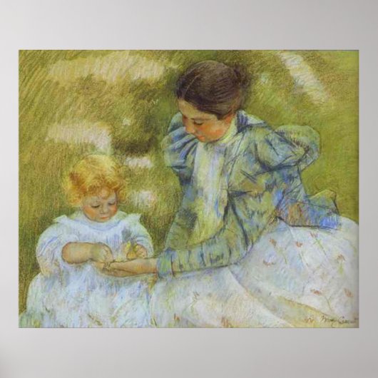 母遊は彼女の子供と一緒に。 c.1897,メアリー・カッサット ポスター (正面)
