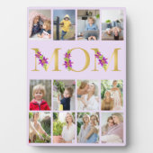 母金ゴールド花文字12縦写真コラージュ フォトプラーク (正面)